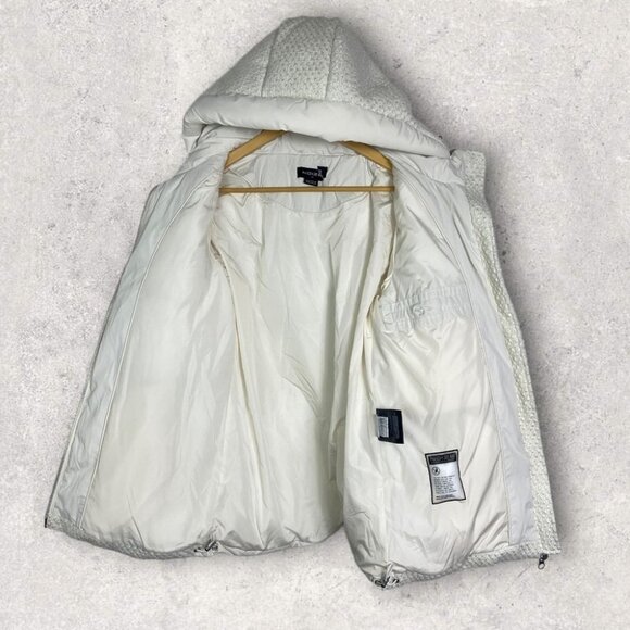 NWT Vegan Puffer Winter Coat NOIZE Nordstrom Size Small White Minka Insulated S - Picture 5 of 16